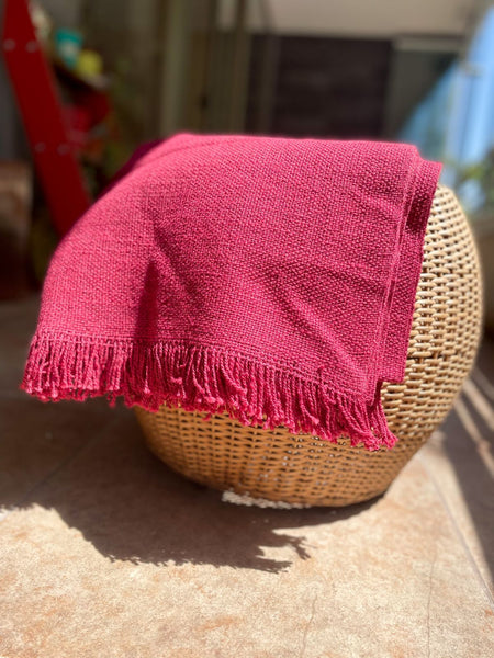 Manta o bufanda color Rosa Terracota